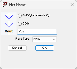 LTspice net name